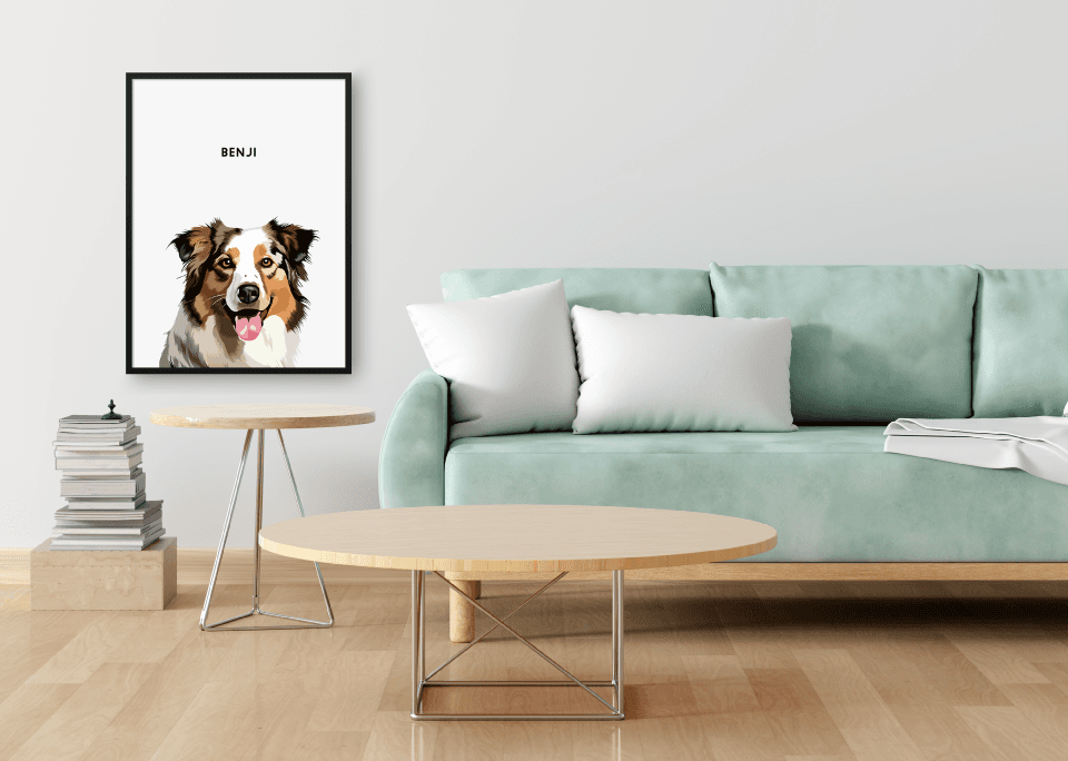 18" × 24" — reads as a statement piece above a sofa or a bed.